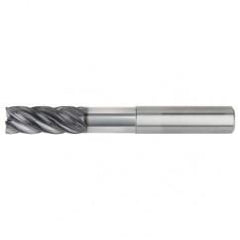 1/2x1/2x1-1/4x2-1/4x4 .030R 5FL Carbide End Mill-Weldon Shank-AlTiN - Exact Tool & Supply