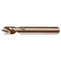 ‎3/8″ × 3-1/8″ OAL 120 Degree HSSCoPM Radial NC Spotting Drills Gold-Black Oxide - Exact Tool & Supply