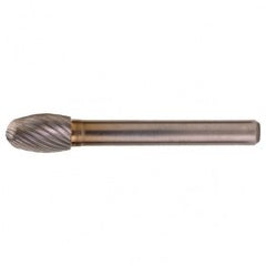 SE-5 Standard Cut Solid Carbide Bur-Egg Shape - Exact Tool & Supply