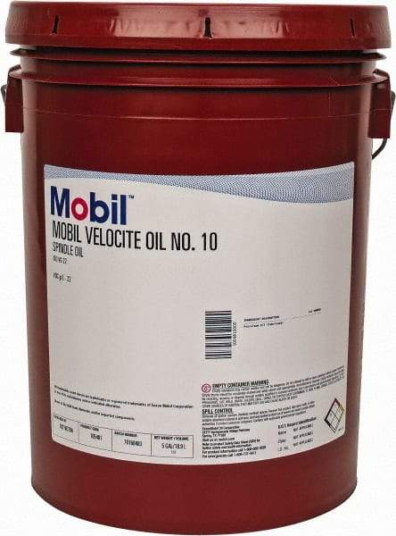 Mobil - 5 Gal Pail Mineral Spindle Oil - ISO 22, 22 cSt at 40°C & 4 cSt at 100°C - Exact Tool & Supply