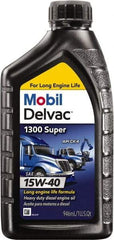 Mobil - 1 Quart Diesel Engine Oil - Grade 15W-40 - Exact Tool & Supply