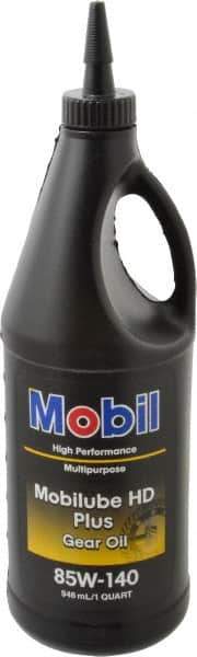 Mobil - 0.25 Gal Bottle, Gear Oil - 26.6 St Viscosity at 100°C, 260 St Viscosity at 40°C - Exact Tool & Supply