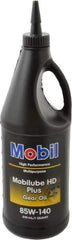 Mobil - 0.25 Gal Bottle, Gear Oil - 26.6 St Viscosity at 100°C, 260 St Viscosity at 40°C - Exact Tool & Supply