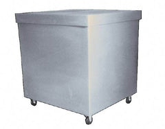 Bayhead Products - 1,000 Lb Load Capacity, Polyethylene Rolling Covered Container - 28" Wide x 30" Long x 30" High - Exact Tool & Supply