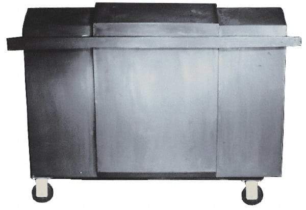 Bayhead Products - 1,000 Lb Load Capacity, Polyethylene Rolling Covered Container - 32" Wide x 48" Long x 30" High - Exact Tool & Supply