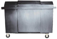Bayhead Products - 1,000 Lb Load Capacity, Polyethylene Rolling Covered Container - 32" Wide x 48" Long x 30" High - Exact Tool & Supply
