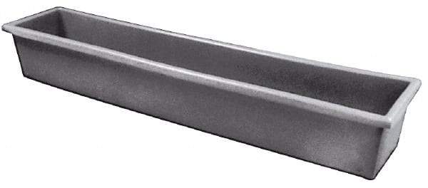 Bayhead Products - Gray Polyethylene Tote Container - Nesting, 54-1/2" Long x 11-1/2" Wide x 8" High - Exact Tool & Supply