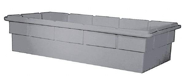 Bayhead Products - Gray Polyethylene Tote Container - Nesting, 48-1/2" Long x 23" Wide x 13-1/2" High - Exact Tool & Supply