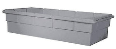 Bayhead Products - Gray Polyethylene Tote Container - Nesting, 48-1/2" Long x 23" Wide x 13-1/2" High - Exact Tool & Supply