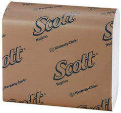 Scott - 10,000 Piece, 7" Long x 13-1/2" Wide, Tall Folded Dispenser Snack Paper Napkins - 1 Ply, White - Exact Tool & Supply