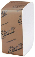 Scott - 12" Long x 13" Wide, Mini Fold Dispenser Dinner Paper Napkins - 1 Ply, White - Exact Tool & Supply
