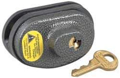 Master Lock - 2" Shackle Clearance, Keyed Different Padlock - 9/32" Shackle Diam, Steel & Zinc Body - Exact Tool & Supply