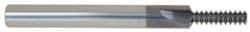 Scientific Cutting Tools - 1/4-20 Thread, 1/4" Shank Diam, AlTiN+ Coating, Solid Carbide Straight Flute Thread Mill - 3 Flutes, 2-1/2" OAL, 1/4" Min Noml Diameter - Exact Tool & Supply