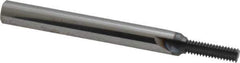 Scientific Cutting Tools - 1/4-32 Thread, 1/4" Shank Diam, AlTiN+ Coating, Solid Carbide Straight Flute Thread Mill - 3 Flutes, 2-1/2" OAL, 1/4" Min Noml Diameter - Exact Tool & Supply