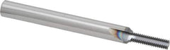 Scientific Cutting Tools - 1/4-36 Thread, 1/4" Shank Diam, AlTiN+ Coating, Solid Carbide Straight Flute Thread Mill - 3 Flutes, 2-1/2" OAL, 1/4" Min Noml Diameter - Exact Tool & Supply