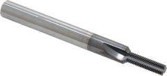 Scientific Cutting Tools - 1/4-40 Thread, 1/4" Shank Diam, TiAlN Coating, Solid Carbide Straight Flute Thread Mill - 3 Flutes, 2-1/2" OAL, 1/4" Min Noml Diameter - Exact Tool & Supply