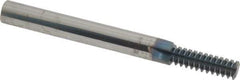 Scientific Cutting Tools - 5/16-18 Thread, 1/4" Shank Diam, AlTiN+ Coating, Solid Carbide Straight Flute Thread Mill - 3 Flutes, 2-1/2" OAL, 5/16" Min Noml Diameter - Exact Tool & Supply