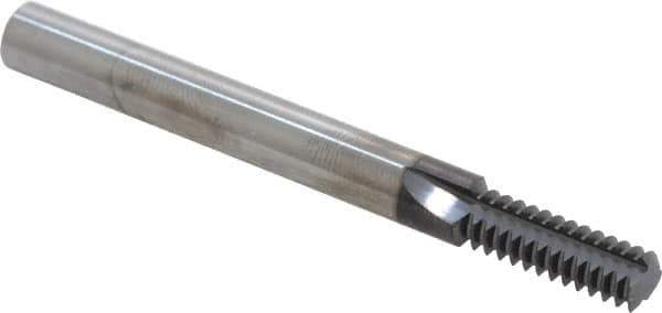 Scientific Cutting Tools - 5/16-20 Thread, 1/4" Shank Diam, AlTiN+ Coating, Solid Carbide Straight Flute Thread Mill - 3 Flutes, 2-1/2" OAL, 5/16" Min Noml Diameter - Exact Tool & Supply