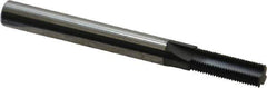 Scientific Cutting Tools - 5/16-40 Thread, 1/4" Shank Diam, AlTiN+ Coating, Solid Carbide Straight Flute Thread Mill - 3 Flutes, 2-1/2" OAL, 5/16" Min Noml Diameter - Exact Tool & Supply