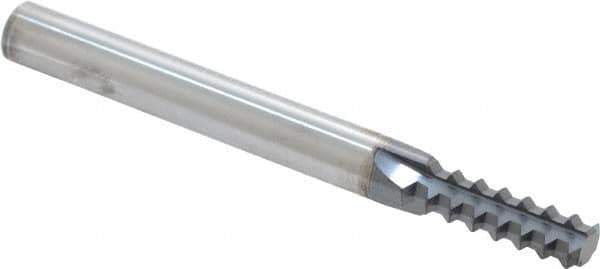 Scientific Cutting Tools - 3/8-20 Thread, 1/4" Shank Diam, TiN Coating, Solid Carbide Straight Flute Thread Mill - 4 Flutes, 2-1/2" OAL, 3/8" Min Noml Diameter - Exact Tool & Supply