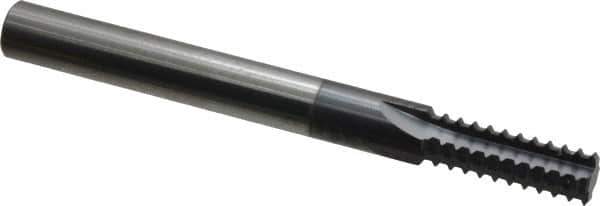 Scientific Cutting Tools - 3/8-32 Thread, 1/4" Shank Diam, TiN Coating, Solid Carbide Straight Flute Thread Mill - 4 Flutes, 2-1/2" OAL, 3/8" Min Noml Diameter - Exact Tool & Supply