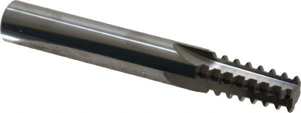 Scientific Cutting Tools - 1/2-14, 3/4-14 Thread, 1/2" Shank Diam, Bright Coating, Solid Carbide Straight Flute Thread Mill - 4 Flutes, 3-1/2" OAL, 1/2" Min Noml Diameter - Exact Tool & Supply