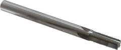 Scientific Cutting Tools - 3/8-27 Thread, 5/16" Shank Diam, Bright Coating, Solid Carbide Straight Flute Thread Mill - 4 Flutes, 3-1/2" OAL, 3/8" Min Noml Diameter - Exact Tool & Supply