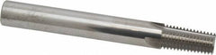 Scientific Cutting Tools - 1/4-18, 3/8-18 Thread, 7/16" Shank Diam, Bright Coating, Solid Carbide Straight Flute Thread Mill - 4 Flutes, 3-1/2" OAL, 1/4" Min Noml Diameter - Exact Tool & Supply