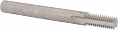 Scientific Cutting Tools - 7/16-18 Thread, 3/8" Shank Diam, Bright Coating, Solid Carbide Straight Flute Thread Mill - 4 Flutes, 3-1/2" OAL, 7/16" Min Noml Diameter - Exact Tool & Supply