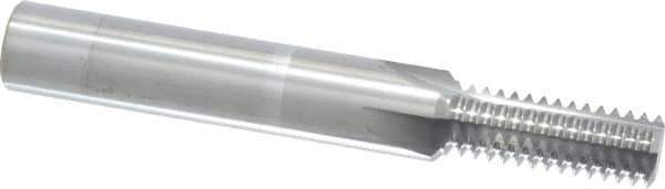 Scientific Cutting Tools - 1/2-13 Thread, 1/2" Shank Diam, Bright Coating, Solid Carbide Straight Flute Thread Mill - 4 Flutes, 3-1/2" OAL, 1/2" Min Noml Diameter - Exact Tool & Supply