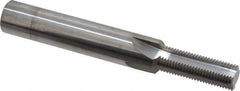 Scientific Cutting Tools - 1/2-24 Thread, 1/2" Shank Diam, Bright Coating, Solid Carbide Straight Flute Thread Mill - 4 Flutes, 3-1/2" OAL, 1/2" Min Noml Diameter - Exact Tool & Supply