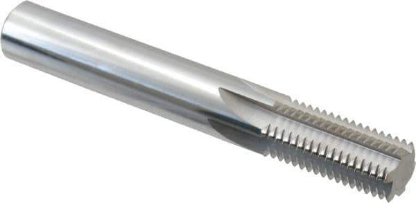 Scientific Cutting Tools - 5/8-16 Thread, 1/2" Shank Diam, Bright Coating, Solid Carbide Straight Flute Thread Mill - 6 Flutes, 3-1/2" OAL, 5/8" Min Noml Diameter - Exact Tool & Supply