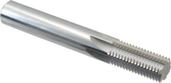 Scientific Cutting Tools - 5/8-16 Thread, 1/2" Shank Diam, Bright Coating, Solid Carbide Straight Flute Thread Mill - 6 Flutes, 3-1/2" OAL, 5/8" Min Noml Diameter - Exact Tool & Supply