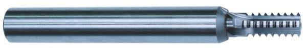 Scientific Cutting Tools - 1-20 Thread, 3/4" Shank Diam, Bright Coating, Solid Carbide Straight Flute Thread Mill - 4 Flutes, 6" OAL, 1" Min Noml Diameter - Exact Tool & Supply