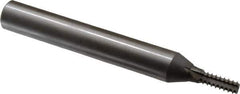 Scientific Cutting Tools - 7/16-20 Thread, 3/4" Shank Diam, Bright Coating, Solid Carbide Straight Flute Thread Mill - 4 Flutes, 6" OAL, 7/16" Min Noml Diameter - Exact Tool & Supply
