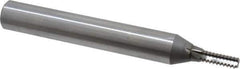 Scientific Cutting Tools - 7/16-24 Thread, 3/4" Shank Diam, Bright Coating, Solid Carbide Straight Flute Thread Mill - 4 Flutes, 6" OAL, 7/16" Min Noml Diameter - Exact Tool & Supply