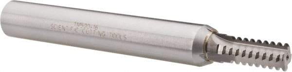 Scientific Cutting Tools - 5/8-16 Thread, 3/4" Shank Diam, Bright Coating, Solid Carbide Straight Flute Thread Mill - 4 Flutes, 6" OAL, 5/8" Min Noml Diameter - Exact Tool & Supply
