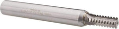 Scientific Cutting Tools - 5/8-16 Thread, 3/4" Shank Diam, Bright Coating, Solid Carbide Straight Flute Thread Mill - 4 Flutes, 6" OAL, 5/8" Min Noml Diameter - Exact Tool & Supply