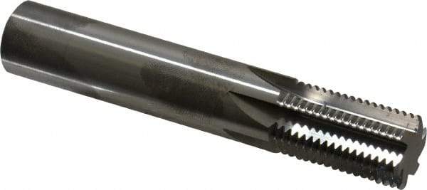 Scientific Cutting Tools - 7/8-16 Thread, 5/8" Shank Diam, Bright Coating, Solid Carbide Straight Flute Thread Mill - 6 Flutes, 3-1/2" OAL, 7/8" Min Noml Diameter - Exact Tool & Supply
