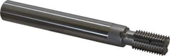 Scientific Cutting Tools - 1-12 Thread, 3/4" Shank Diam, Bright Coating, Solid Carbide Straight Flute Thread Mill - 4 Flutes, 6" OAL, 1" Min Noml Diameter - Exact Tool & Supply