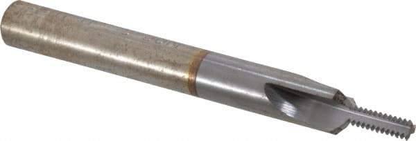 Scientific Cutting Tools - #8-36 Thread, 1/4" Shank Diam, TiCN Coating, Powdered Metal Straight Flute Thread Mill - 3 Flutes, 2-1/2" OAL, #8 Min Noml Diameter - Exact Tool & Supply