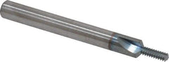Scientific Cutting Tools - #10-32 Thread, 1/4" Shank Diam, TiCN Coating, Powdered Metal Straight Flute Thread Mill - 3 Flutes, 2-1/2" OAL, #10 Min Noml Diameter - Exact Tool & Supply