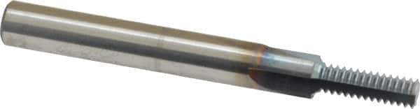 Scientific Cutting Tools - 1/4-28 Thread, 1/4" Shank Diam, TiCN Coating, Powdered Metal Straight Flute Thread Mill - 3 Flutes, 2-1/2" OAL, 1/4" Min Noml Diameter - Exact Tool & Supply