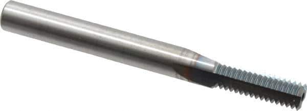 Scientific Cutting Tools - 5/16-24 Thread, 1/4" Shank Diam, TiCN Coating, Powdered Metal Straight Flute Thread Mill - 3 Flutes, 2-1/2" OAL, 5/16" Min Noml Diameter - Exact Tool & Supply