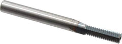 Scientific Cutting Tools - 5/16-24 Thread, 1/4" Shank Diam, TiCN Coating, Powdered Metal Straight Flute Thread Mill - 3 Flutes, 2-1/2" OAL, 5/16" Min Noml Diameter - Exact Tool & Supply