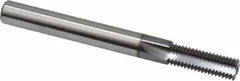 Scientific Cutting Tools - 5/16-28 Thread, 1/4" Shank Diam, TiCN Coating, Powdered Metal Straight Flute Thread Mill - 3 Flutes, 2-1/2" OAL, 5/16" Min Noml Diameter - Exact Tool & Supply