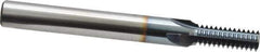 Scientific Cutting Tools - 3/8-16 Thread, 3/8" Shank Diam, TiCN Coating, Powdered Metal Straight Flute Thread Mill - 4 Flutes, 3-1/2" OAL, 3/8" Min Noml Diameter - Exact Tool & Supply