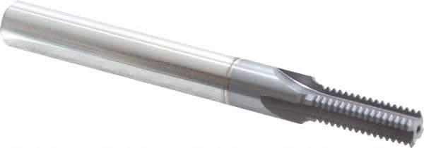 Scientific Cutting Tools - 3/8-20 Thread, 3/8" Shank Diam, TiCN Coating, Powdered Metal Straight Flute Thread Mill - 4 Flutes, 3-1/2" OAL, 3/8" Min Noml Diameter - Exact Tool & Supply