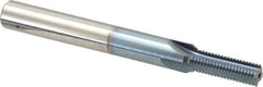 Scientific Cutting Tools - 3/8-24 Thread, 3/8" Shank Diam, TiCN Coating, Powdered Metal Straight Flute Thread Mill - 4 Flutes, 3-1/2" OAL, 3/8" Min Noml Diameter - Exact Tool & Supply