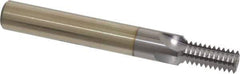 Scientific Cutting Tools - 1/2-13 Thread, 1/2" Shank Diam, TiCN Coating, Powdered Metal Straight Flute Thread Mill - 4 Flutes, 4" OAL, 1/2" Min Noml Diameter - Exact Tool & Supply
